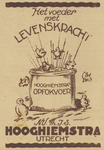 717070 Advertentie voor het opfokvoer van de N.V. v/h J.S. Hooghiemstra, hoofdkantoor: Wittevrouwensingel 104 te Utrecht.